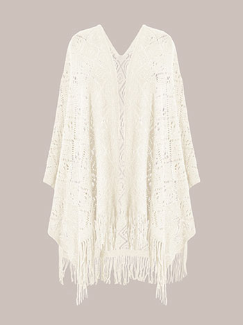 Κάπα πλεκτή με διάτρητα σχέδια WT1018.9206+1 φωτογραφία