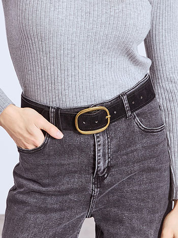 Ζώνη με όψη σουέντ WT1018.A112+3