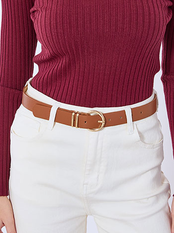 Ζώνη δερματίνης μονόχρωμη WT1018.A126+3