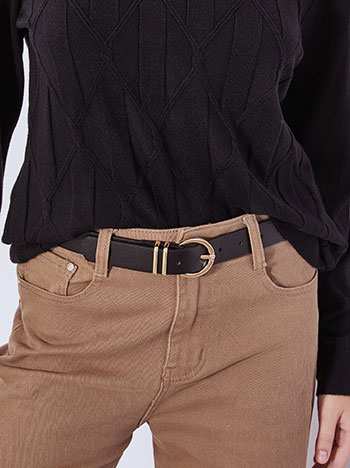 Ζώνη δερματίνης μονόχρωμη WT1018.A126+2