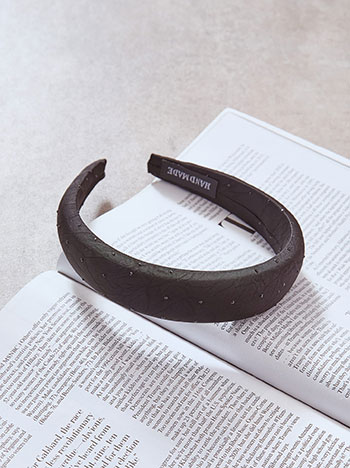 Στέκα μαλλιών σατέν με strass WT1018.A183+1