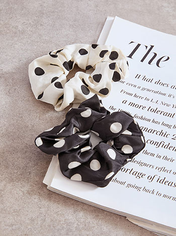 Celestino Σετ με 2 λαστιχάκια μαλλιών πουά WT1018.A188+1