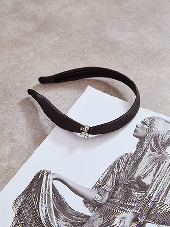 Στέκα μαλλιών με strass φιόγκο WT1018.A319+2