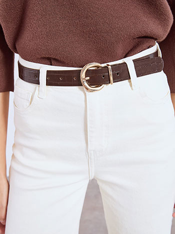 Ζώνη δερματίνης κροκό WT1018.A706+1