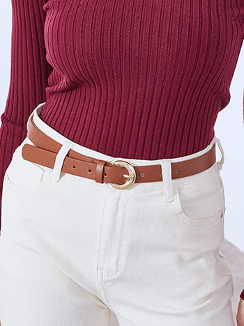 Ζώνη δερματίνης με strass στην αγκράφα WT1018.A710+2