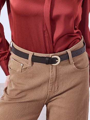 Ζώνη δερματίνης με strass στην αγκράφα WT1018.A710+1