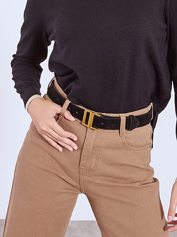 Ζώνη με τετράγωνη αγκράφα WT1018.A722+2