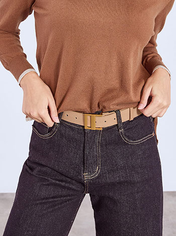 Ζώνη με τετράγωνη αγκράφα WT1018.A722+9