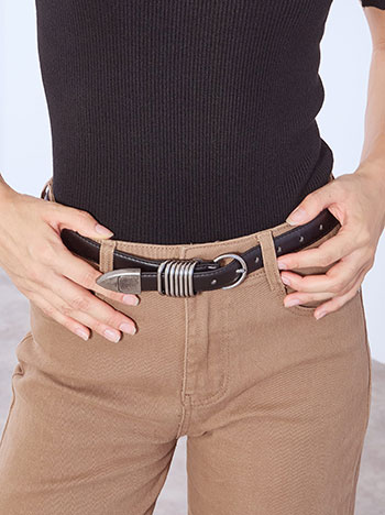 Ζώνη δερματίνης με κρίκους WT1018.A761+1