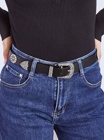 Celestino Ζώνη δερματίνης με μεταλλικά τρουκς WT1018.A882+1