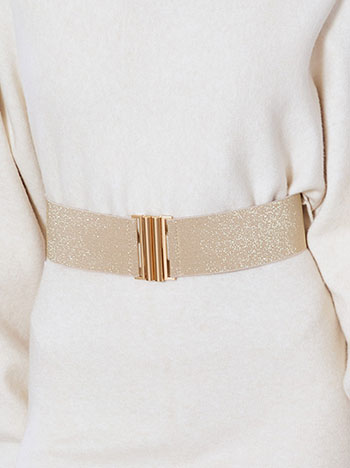 Ζώνη ελαστική φαρδιά μεταλλιζέ WT1018.A905+2