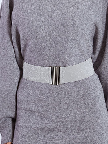 Ζώνη ελαστική φαρδιά μεταλλιζέ WT1018.A905+1