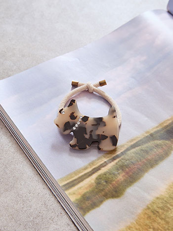 Celestino Λαστιχάκι μαλλιών σκυλάκι με strass WT1018.A983+2