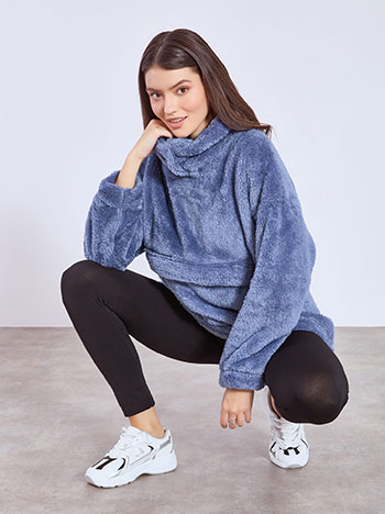 Μπλούζα χνουδωτή με τσέπες WT1019.4608+4