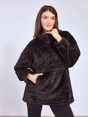 Μπλούζα χνουδωτή με τσέπες WT1019.4608+2