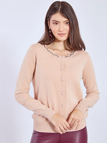 Ζακέτα πλεκτή με strass WT1019.9804+5