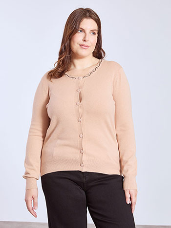 Ζακέτα πλεκτή με strass WT1019.9804+5 φωτογραφία