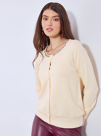 Ζακέτα πλεκτή με strass WT1019.9804+4