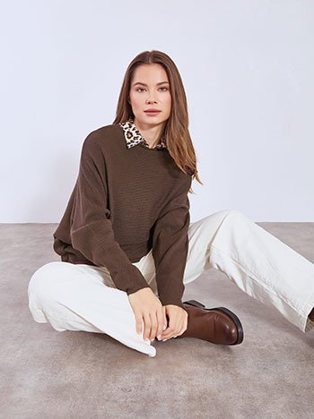 Πουλόβερ μακρύ ριπ WT1019.9912+4