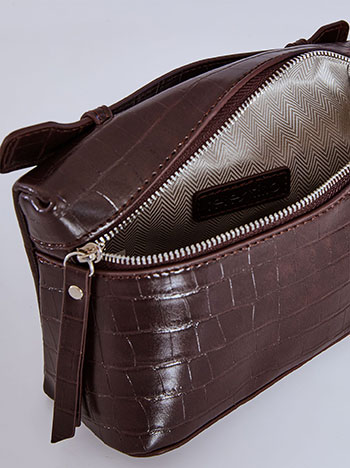 Τσαντάκι χιαστί κροκό λουστρίνι WT1019.A121+1 φωτογραφία