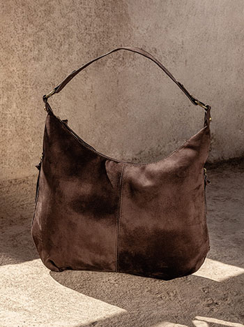 Τσάντα μονόχρωμη με σουέντ όψη WT1019.A668+2