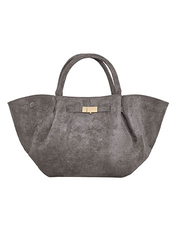 Τσάντα χειρός με σουέντ όψη και αγκράφα WT1019.A820+1 φωτογραφία