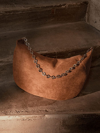 Τσάντα ώμου με σουέντ όψη WT1019.A821+3