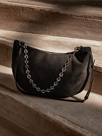 Τσάντα ώμου με σουέντ όψη WT1019.A821+2