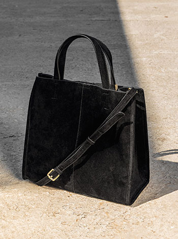 Τσάντα χειρός με σουέντ όψη WT1019.A920+2