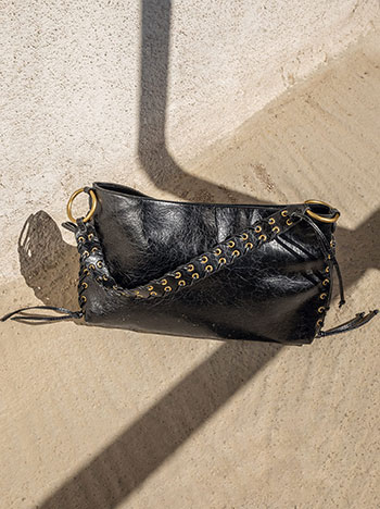 Τσάντα με πλεκτή λεπτομέρεια στο πλάι WT1019.A948+1