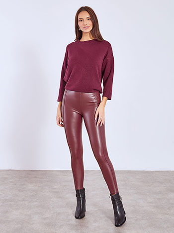 Κολάν δερματίνης με διακοσμητικές ραφές WT1037.1542+3