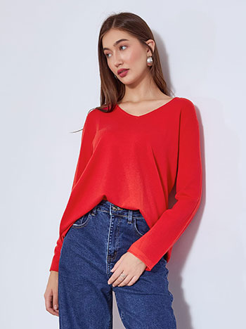 Πουλόβερ με αφινίριστες λεπτομέρειες WT1042.4320+6