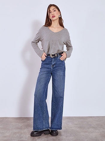 Πουλόβερ με αφινίριστες λεπτομέρειες WT1042.4320+2 φωτογραφία