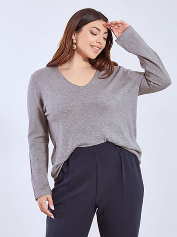 Πουλόβερ με αφινίριστες λεπτομέρειες WT1042.4320+2 φωτογραφία