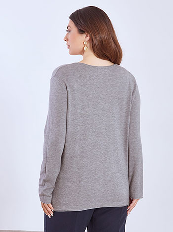 Πουλόβερ με αφινίριστες λεπτομέρειες WT1042.4320+2 φωτογραφία