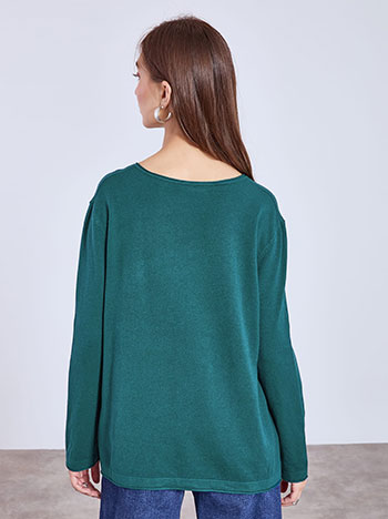 Πουλόβερ με αφινίριστες λεπτομέρειες WT1042.4320+11 φωτογραφία