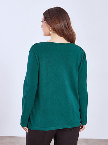 Πουλόβερ με αφινίριστες λεπτομέρειες WT1042.4320+11 φωτογραφία