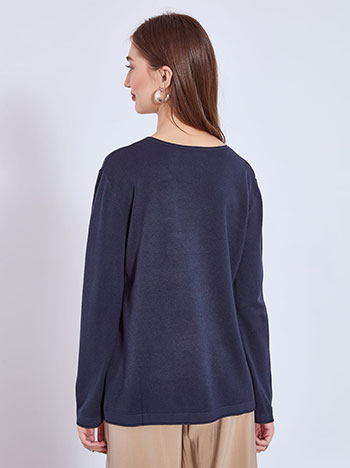 Πουλόβερ με αφινίριστες λεπτομέρειες WT1042.4320+12 φωτογραφία