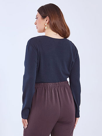 Πουλόβερ με αφινίριστες λεπτομέρειες WT1042.4320+12 φωτογραφία