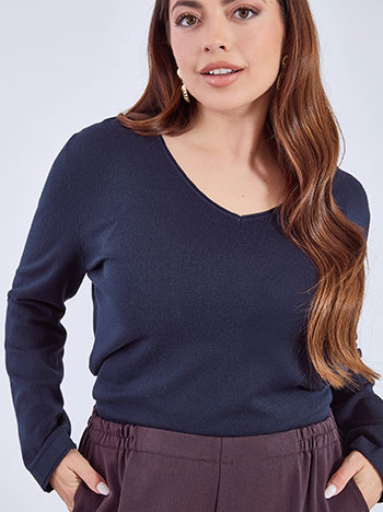 Πουλόβερ με αφινίριστες λεπτομέρειες WT1042.4320+12 φωτογραφία