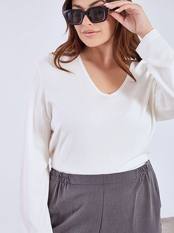 Πουλόβερ με αφινίριστες λεπτομέρειες WT1042.4320+3 φωτογραφία