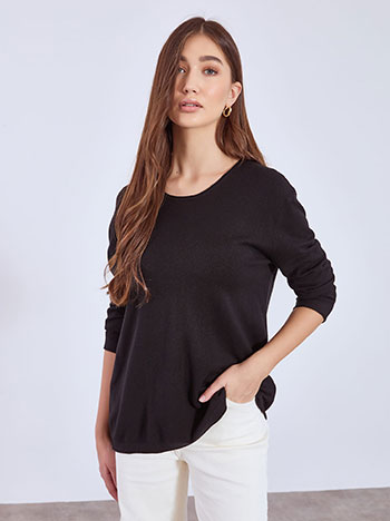 Πουλόβερ με αφινίριστο τελείωμα WT1042.4321+5