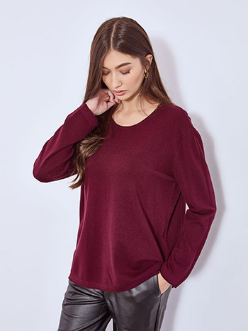 Πουλόβερ με αφινίριστο τελείωμα WT1042.4321+7