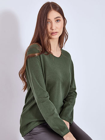 Πουλόβερ με αφινίριστο τελείωμα WT1042.4321+10