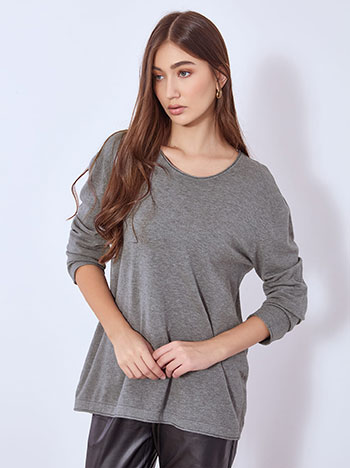 Πουλόβερ με αφινίριστο τελείωμα WT1042.4321+3