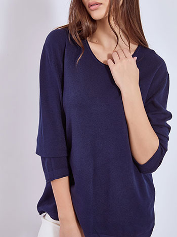 Πουλόβερ με αφινίριστο τελείωμα WT1042.4321+9 φωτογραφία