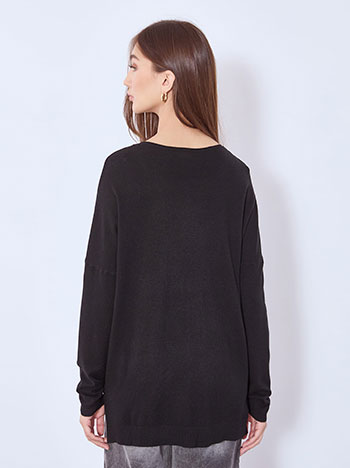 Πουλόβερ με αφινίριστη λαιμόκοψη WT1042.4322+4 φωτογραφία