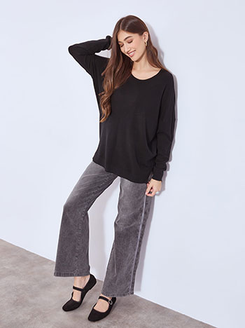 Πουλόβερ με αφινίριστη λαιμόκοψη WT1042.4322+4 φωτογραφία