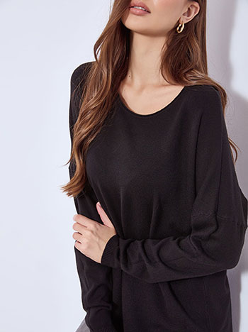 Πουλόβερ με αφινίριστη λαιμόκοψη WT1042.4322+4 φωτογραφία