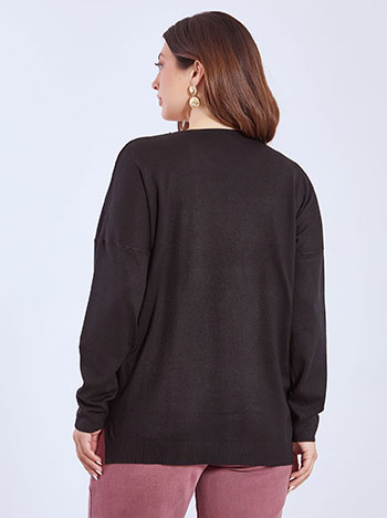 Πουλόβερ με αφινίριστη λαιμόκοψη WT1042.4322+4 φωτογραφία